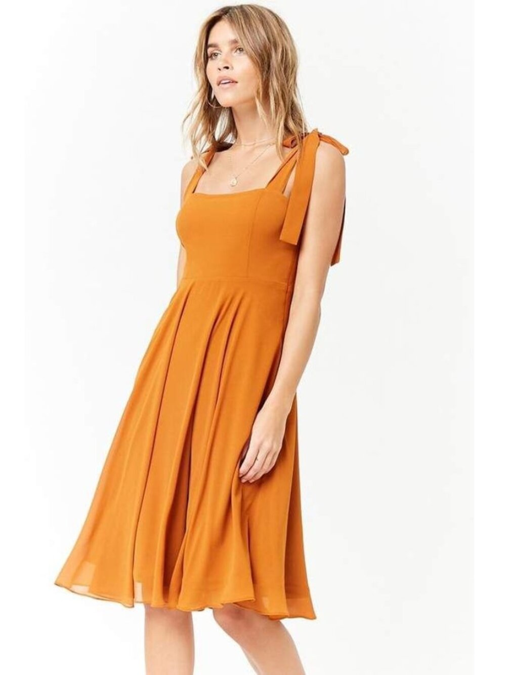 ☆ F21 Marmalade Tie-Strap Midi Dress